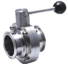 Sanitary Butterfly Valve with Welding/Clamped/Threaded End