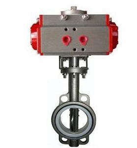 Wafer Type Cast Iron Pneumatic Butterfly Valve for Fluid Control