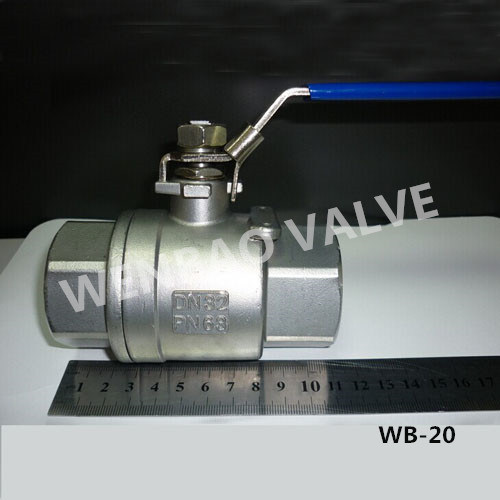 DIN Two Piece Stainless Steel Ball Valve with Locking Handle