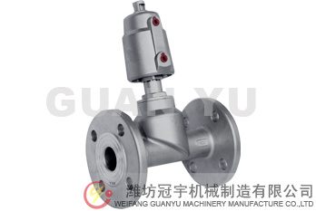 Stainless Steel Flanged Pneumatic Angle Seat Valve