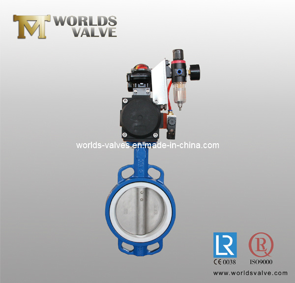 Pneumatic Wafer Butterfly Valve with CE Approved (D67X-10/16)