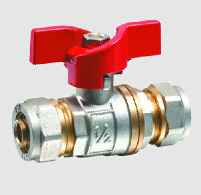 Quick Connection Brass Ball Valve with Butterfly Handle