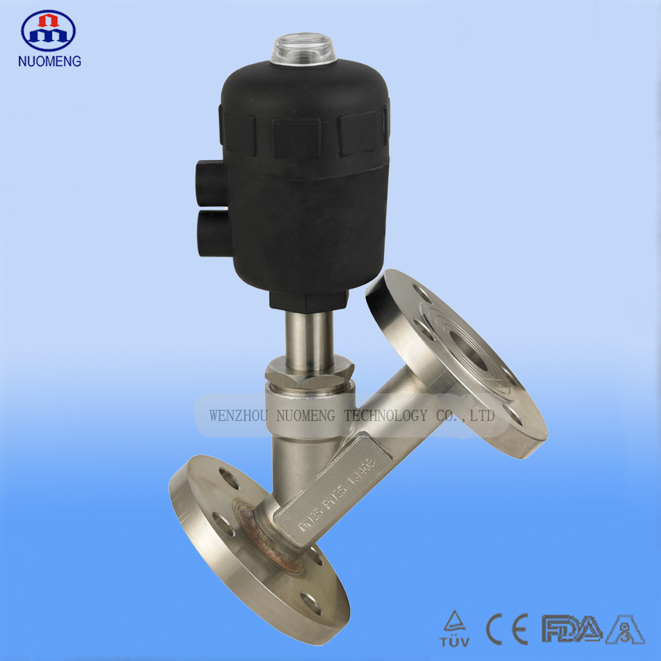 Sanitary Stainless Steel Pneumatic Flange Type Angle Seat Valve (SMS-No. RJZ0610)