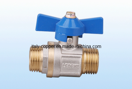 Nickel Plated Compression End Butterfly Ball Valve (IC1055A)