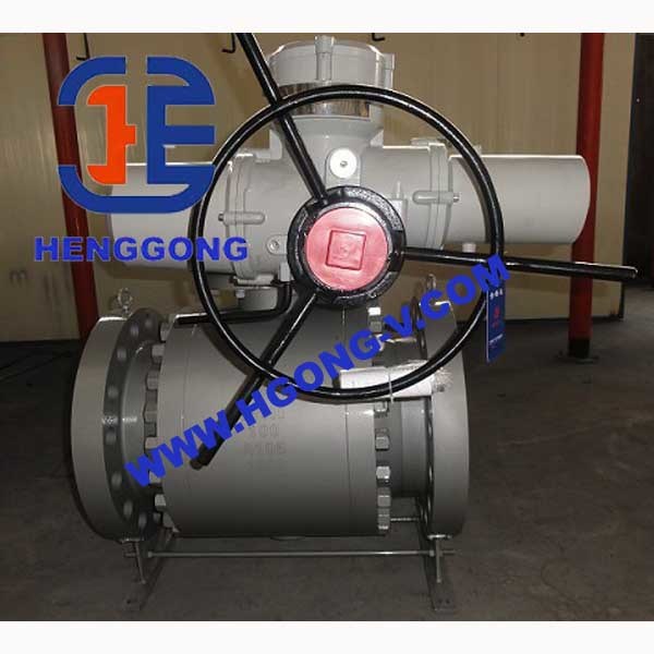 Electric Forged Steel 3PC Trunnion Ball Valve