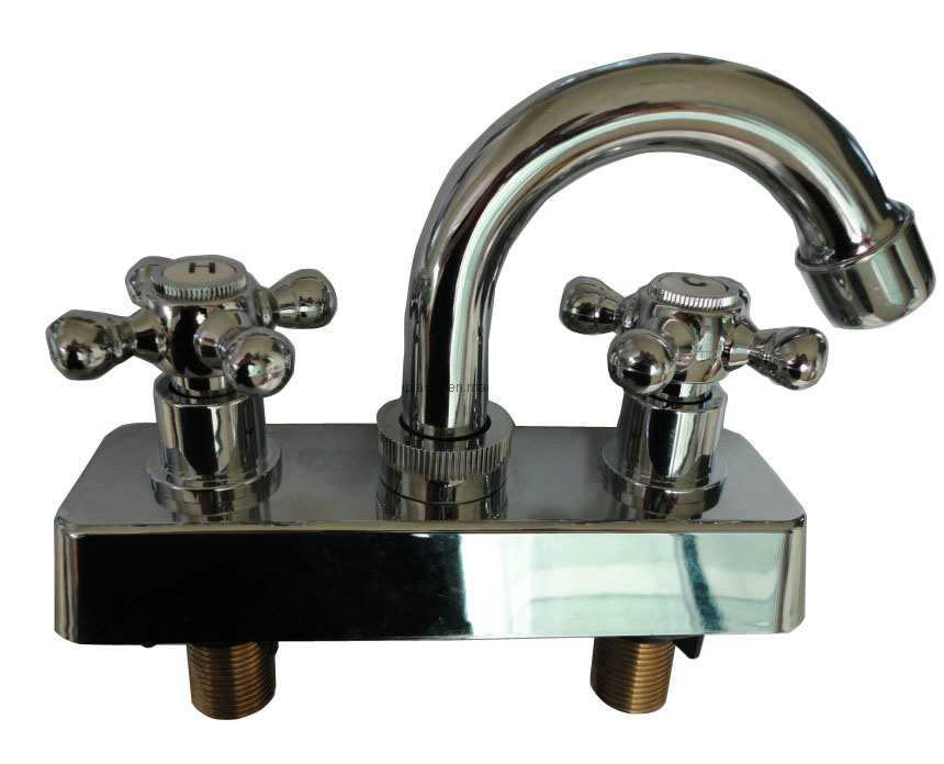 Double Handle 4 Inch South American Style Faucet Mixer