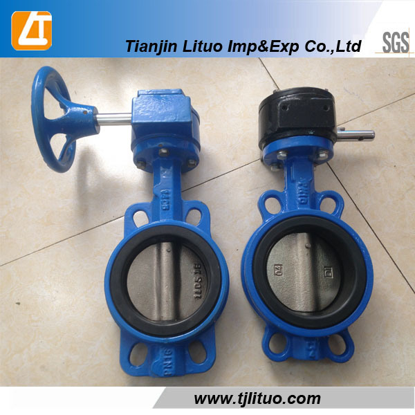 Cast Iron Ductile Iron Wcb Strainless Steel Wafer Flange Butterfly Valve