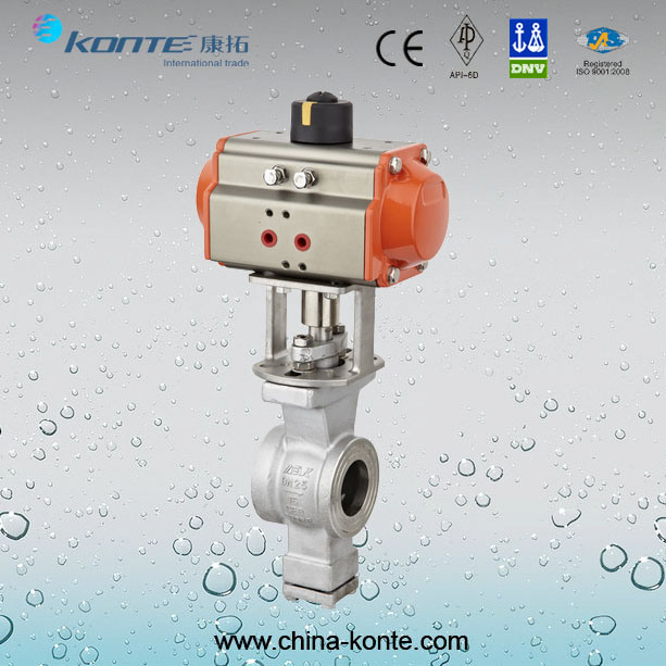 Q670f-16p/R Stainelss Steel Pneumatic V-Type Ball Valve