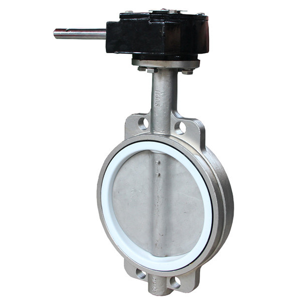 Pn16 All Stainless Steel Gear Box Operated Wafer Butterfly Valve