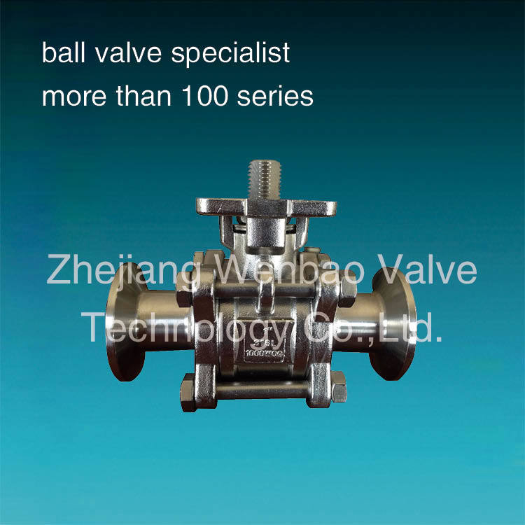 3PC Sanitary Ball Valve with ISO Direct Mount Pad