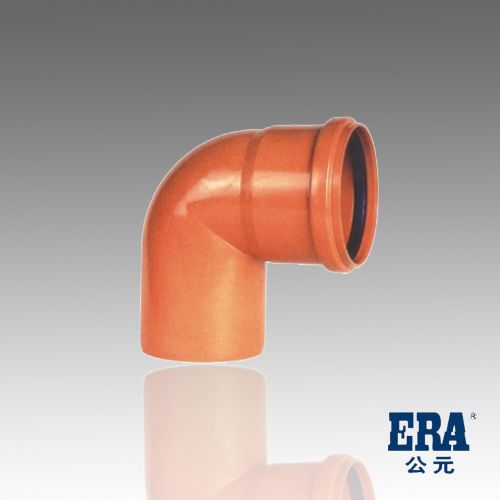 90d Elbow with Rubber (DIN PVC Pipe Fitting for Drainage) PVC Drainage Fitting