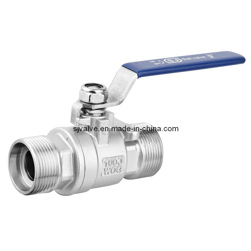 2 Pieces Male Male Threaded Ball Valve