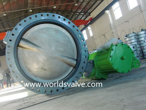 Double Flanged Butterfly Valve with Pneumatic Actuator