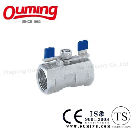 1PC Stainless Steel Threaded Ball Valve with Butterfly Handle