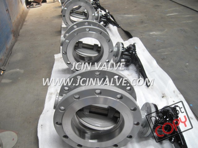 Stainless Steel Doulbe Flanged Butterfly Valve (D343F)