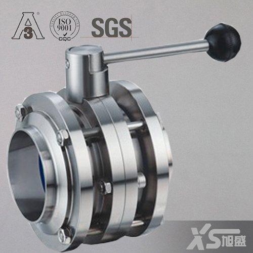 Stainless Steel Sanitary Three-Piece Butterfly Valve