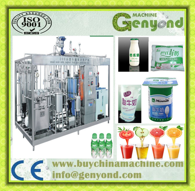 Combined Production Line Small Scale Yoghurt Milk Juice Machine for Sale