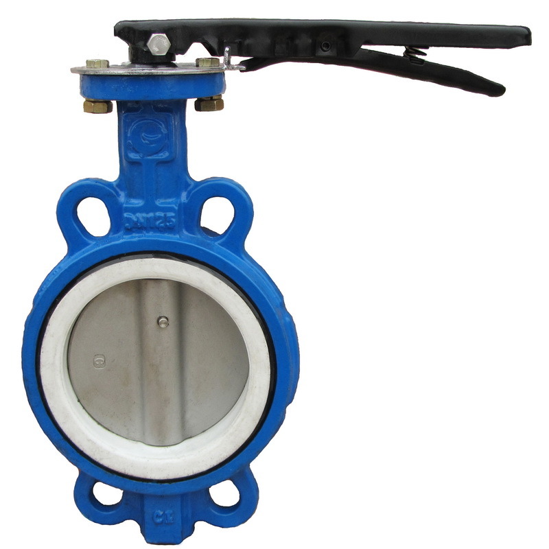 Wafer Type PTFE Seat Oil Industry Butterfly Valve (D71F-16)