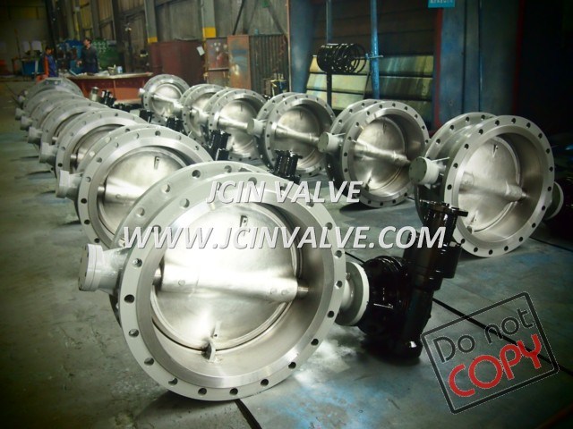Triple Eccentric Butterfly Valve with Manual Gearbox (D343H)