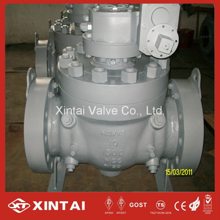 Flanged Dbb Gear Operated Wcc Fixed Ball Valve