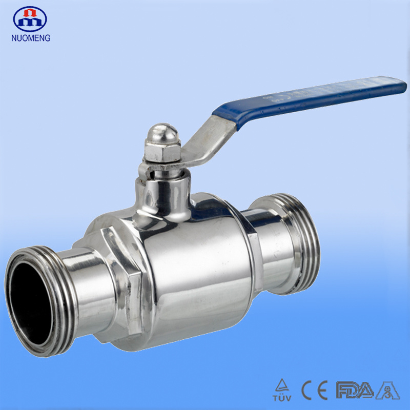 SMS Ss Straight Sanitary Ball Valve with Maled Threaded