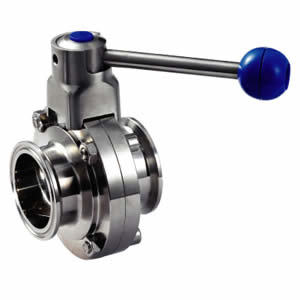 Sanitary Stainless Steel Ss304 Ss316 Clamped Butterfly Valve (DN15-200 & 1/2''-8'')