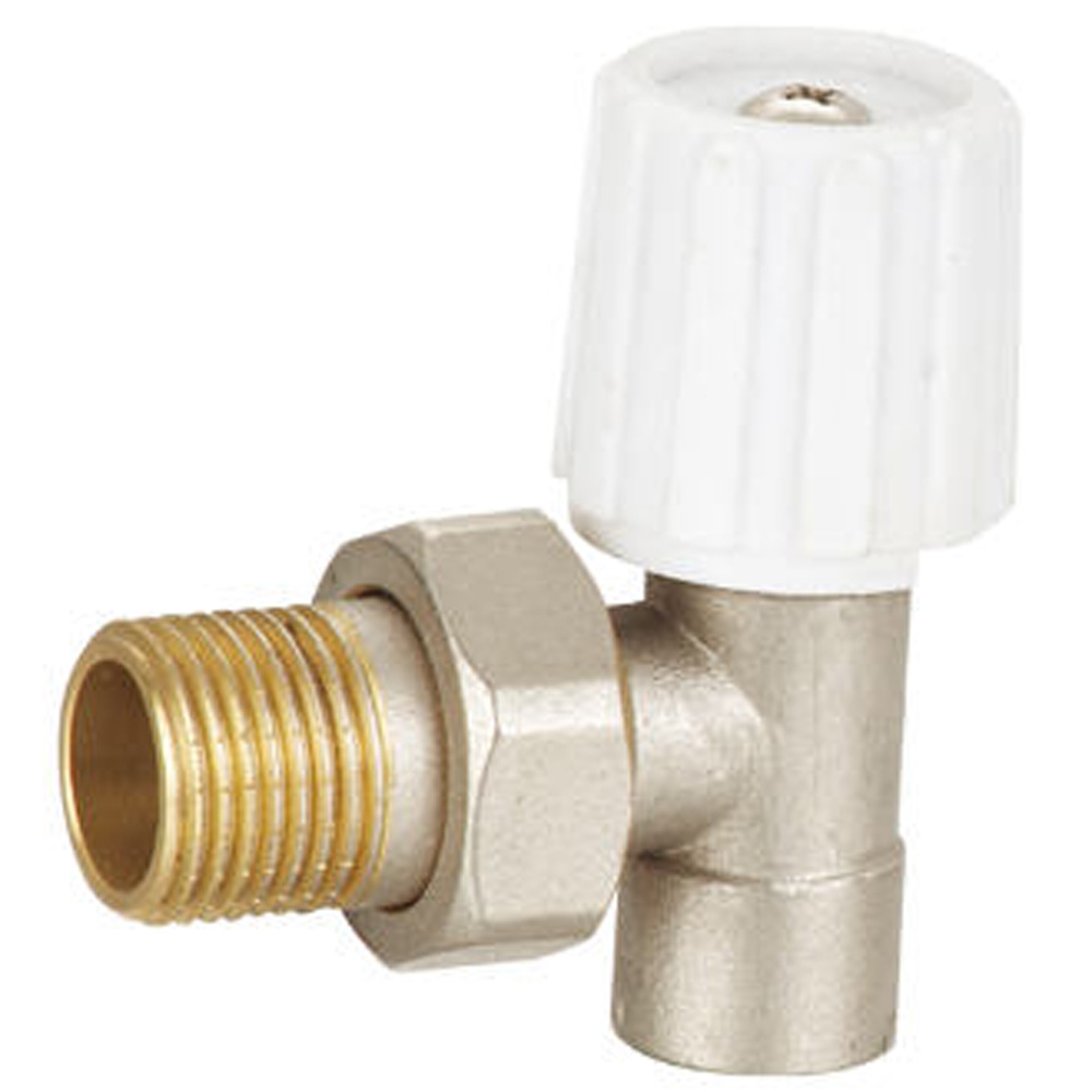Brass Angle Radiator Valve with Nickle Plated (YD-RV004)