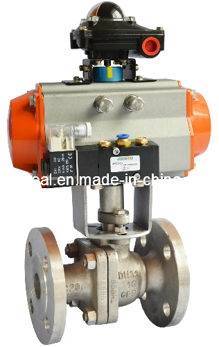 Electric / Pneumatic Ball Valve Switch (on-off) , Control Valve (4~20mA control) , Q641 Pneumatic on-off Ball Valve (with solenoid valve, limit switch)