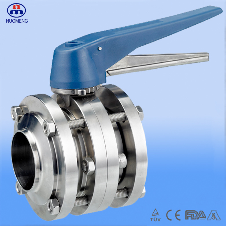 Stainless Steel Manual Welded Three-Piece Butterfly Valve (DS)
