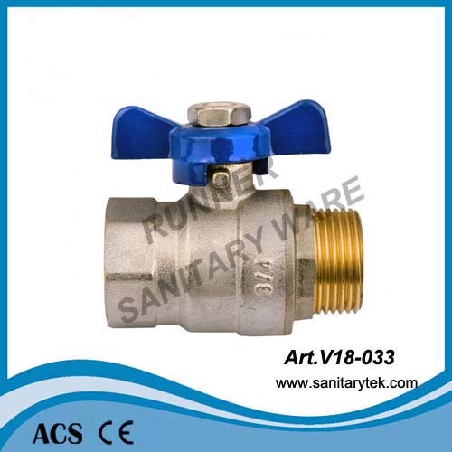 Forged Brass Ball Valve with Butterfly Handle (V18-033)