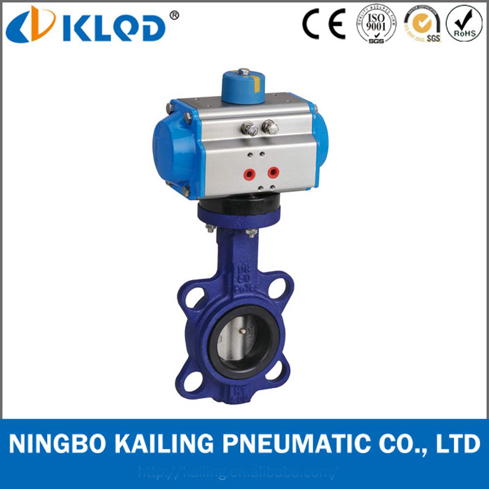 Wafter Type Pneumatic Butterfly Valve for Water Industrial Usage