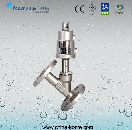 Stainless Steel Flanged Angle Seat Valve