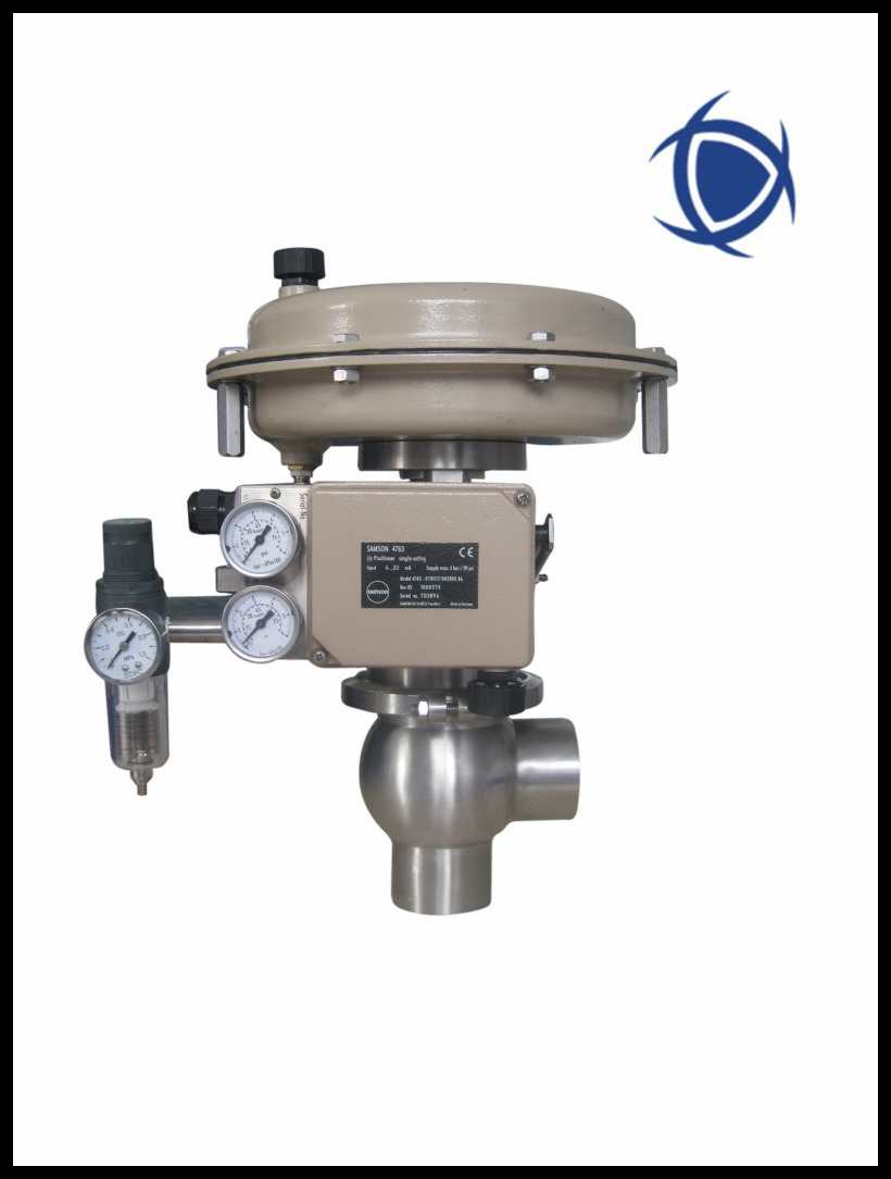 Sanitary Welded Pneumatic Control Valve with Pressure Gauge (CTV1501)