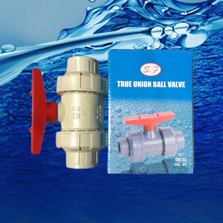 Plastic PVC True Union Ball Valve for Water Supply with ISO9001 Sf1005