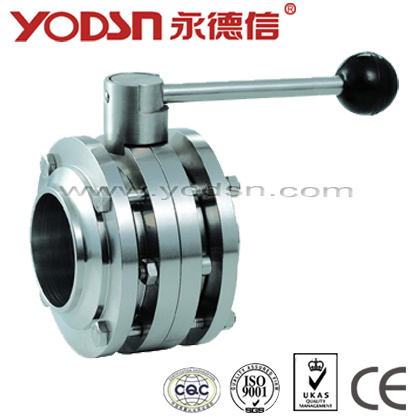 Sanitary Stainless Steel 3PC Butterfly Valve