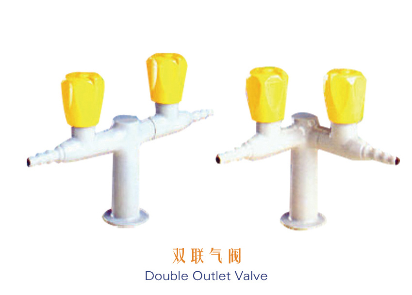 Deck Mounted Double Outlet Lab Gas Valve