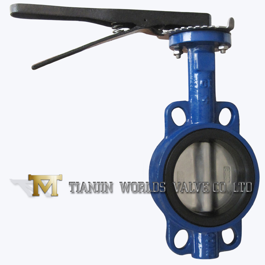 Wrench Operated Cast Iron Wafer Butterfly Valve with Pin