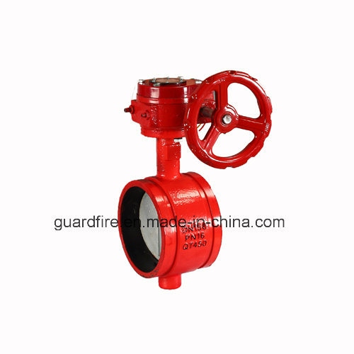 2015 Grooved Sanitary Type Butterfly Valve for Fire Fighting