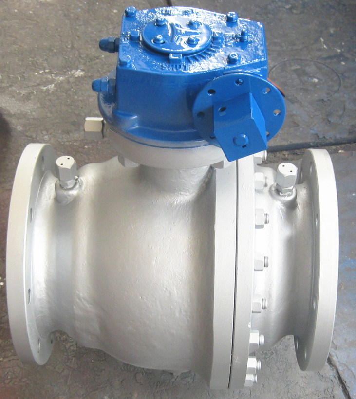 Manual Operated Gearbox Flanged Floating Cast Steel Ball Valve