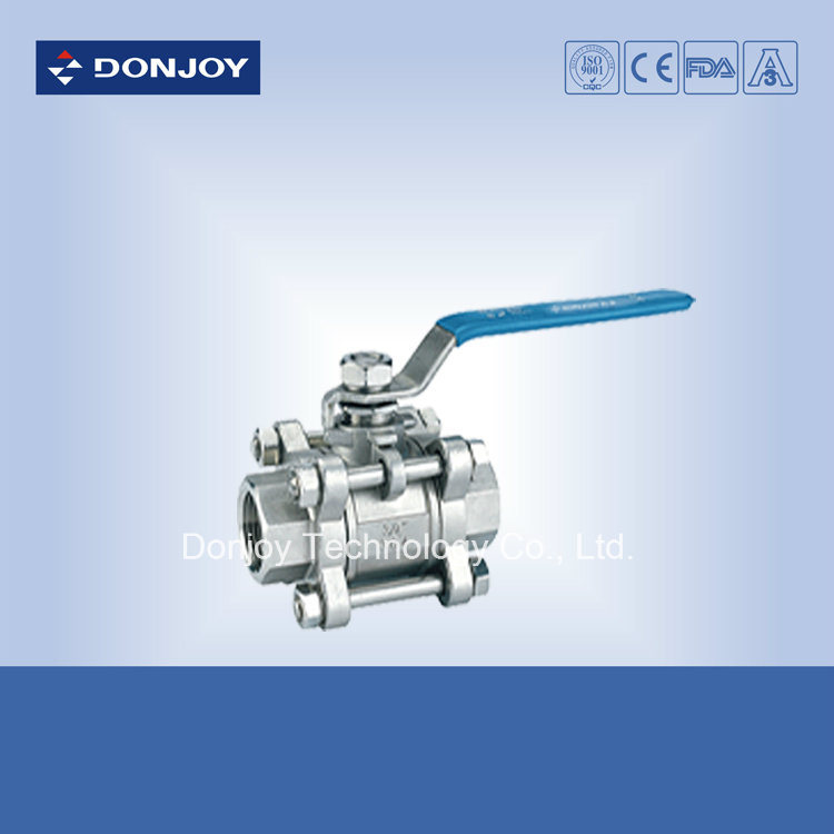 Clamped 3-PCS Industrial Ball Valve