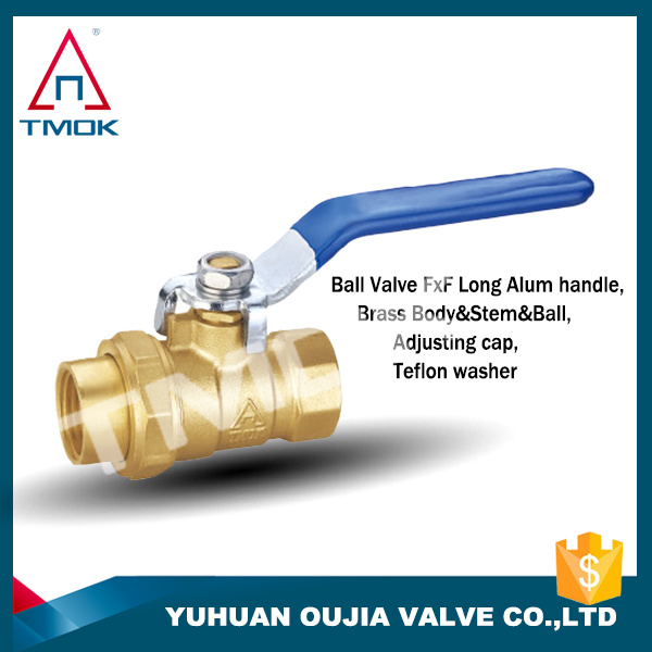 Tmok Dn 20 Mini Brass Ball Valve with Blasting Plating Cw617n Nickel-Plated New Bonnet High Pressure Male Connection with PPR