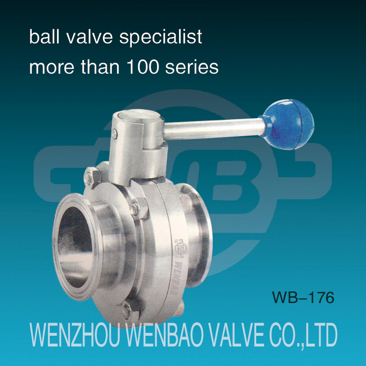 Clamp Type Stainless Steel Sanitary Butterfly Valve