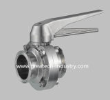 Stainless Steel Ss304 and Ss316L Ss Gripper Handle Clamp Sanitary Butterfly Valve