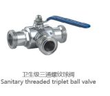 Sanitary Stainless Steel Three Way Threaded Ball Valve (DN15-200 & 1/2''-8'')