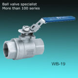 2PC Female Threaded Stainless Steel Ball Valve with Locking Handle