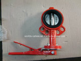 Red Colour Butterfly Valve (D71X-10/16)