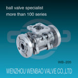 3PC ISO Vacuum Flange End Ball Valve