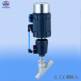 Sanitary Stainless Steel Weld Angle Seat Valve with Intelligent Electric Valve Positioner