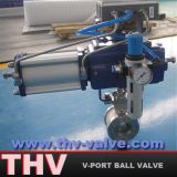 Pneumatic Wafer Type V-Port Ball Valve
