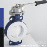 Lever Operated NBR/EPDM/PTFE Lined Wafer Butterfly Valve